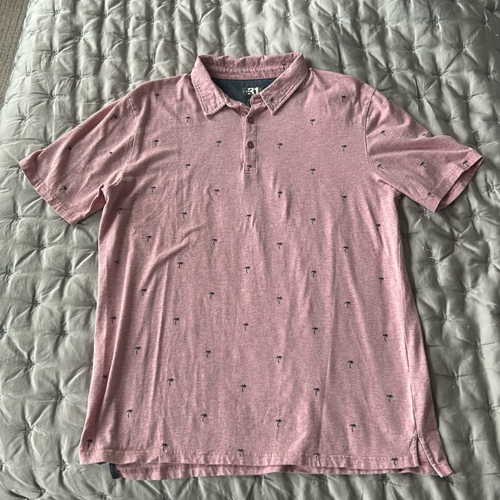 Short sleeves pink polo